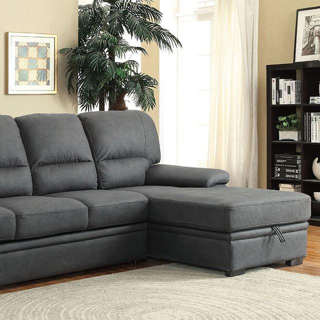 Furniture of America Alcester CM6908BK-SET Sectional IMAGE 1